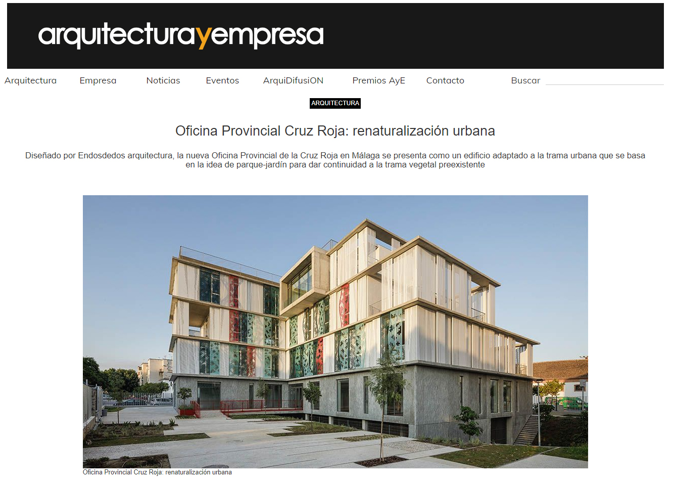 Oficina Provincial de Cruz Roja: Renaturalización Urbana