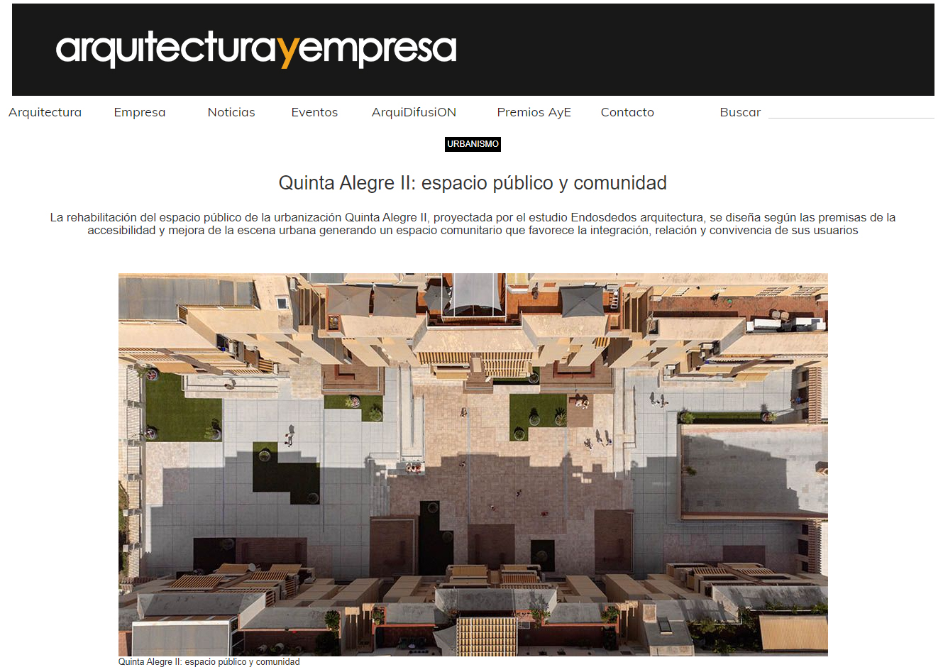 Quinta Alegre II: espacio público y comunidad